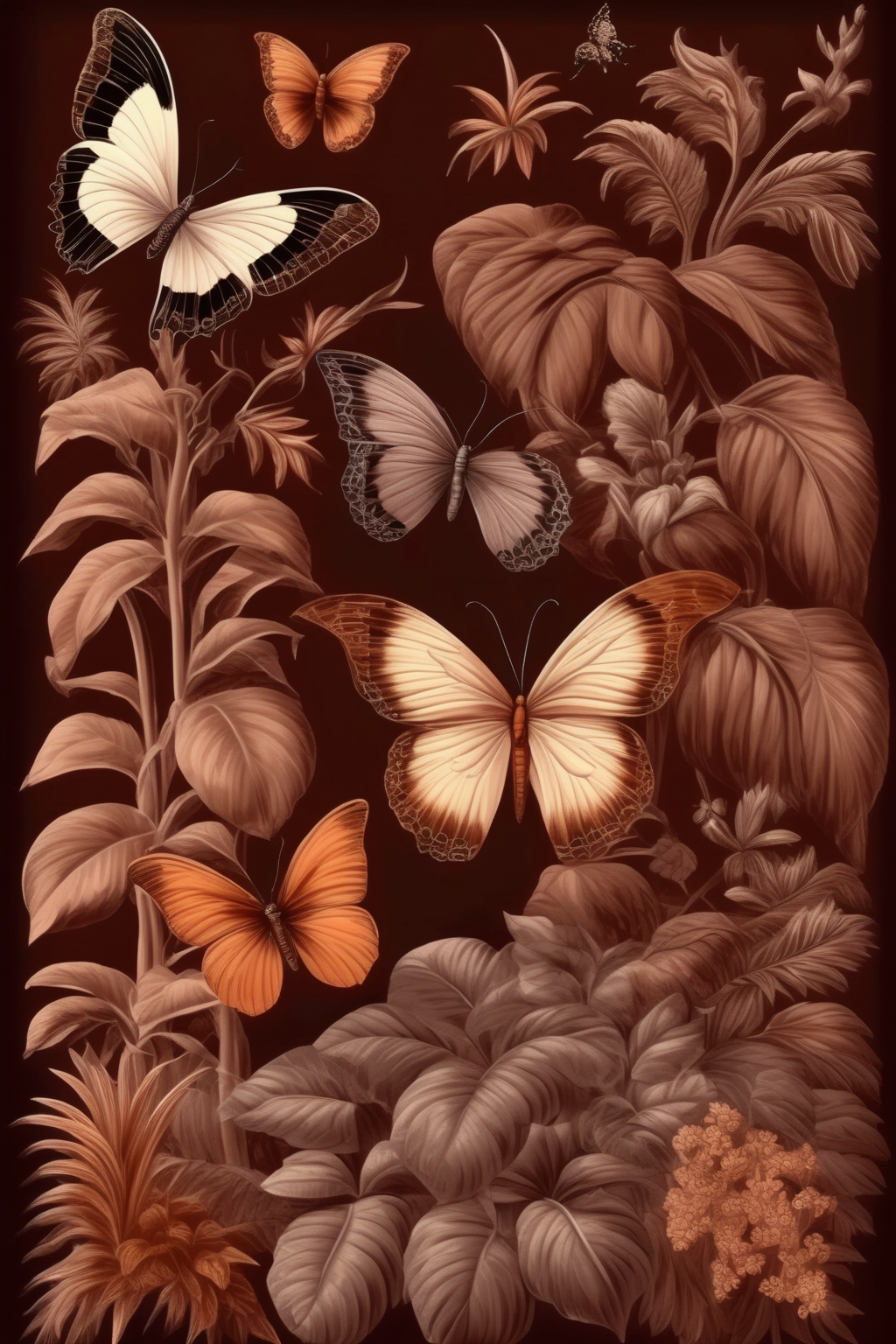 00067-3446505454-_lora_Maria Sibylla Merian Style_1_Maria Sibylla Merian Style - romantic garden of Eden, exotic butterflies and plants, style of.png